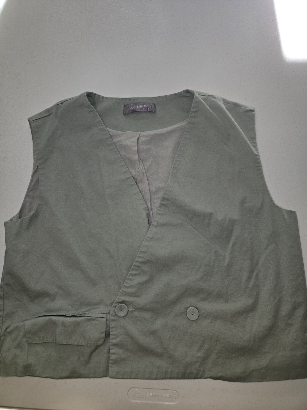 SANS & SANS Olive Green Cotton Vest